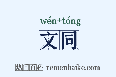 文同是什么意思的图片